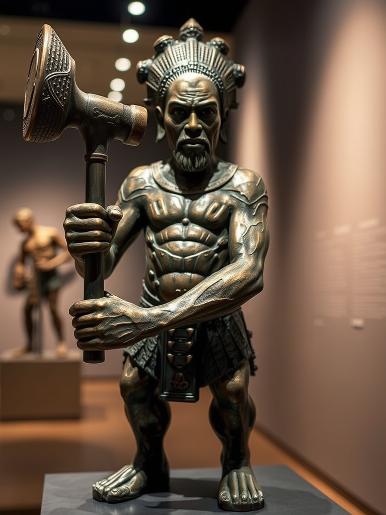 Ikoku with Hammer Bronze Sculpture: A Timeless Art Form